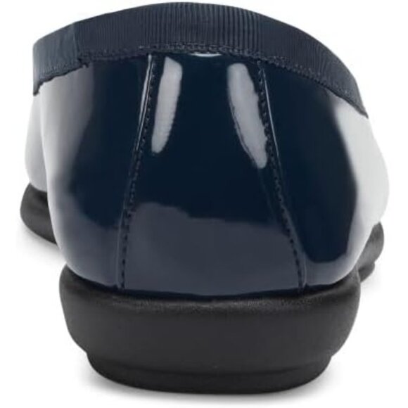 Aerosoles Women Blk Pat Pu Synthetic Polyurethane Closed Slip On Ballet Flat - Picture 8 of 10